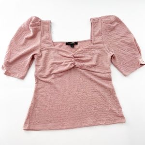 Marc New York pink short sleeves Sweetheart neck Blouse Top NWT